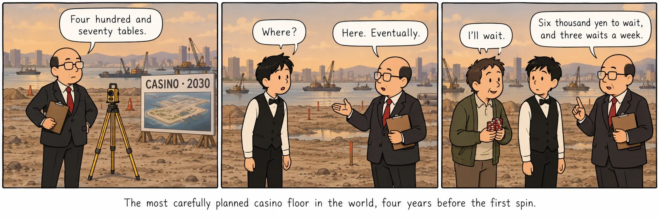 A sala de casino mais cuidadosamente planeada do mundo, quatro anos antes do primeiro lançamento.