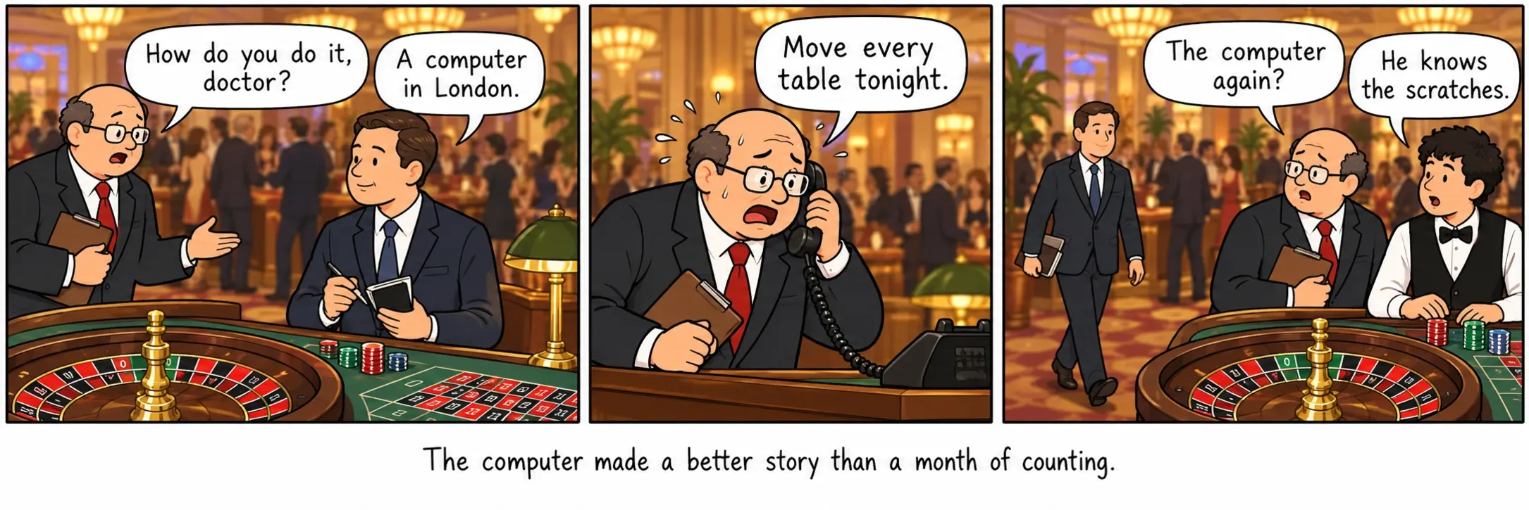 O computador dava uma história melhor do que um mês de contagens.